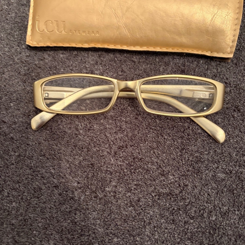 Reading glasses 1.75 magnification Matte gold finsh